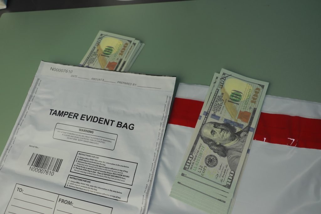 tamper proof money bag