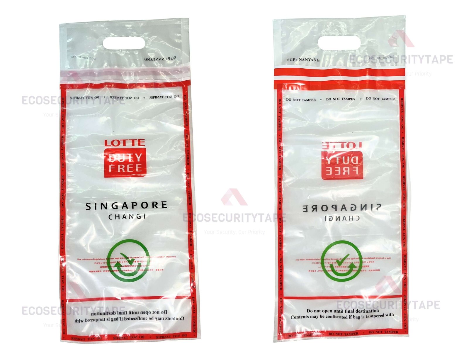 airport duty free shopping bags