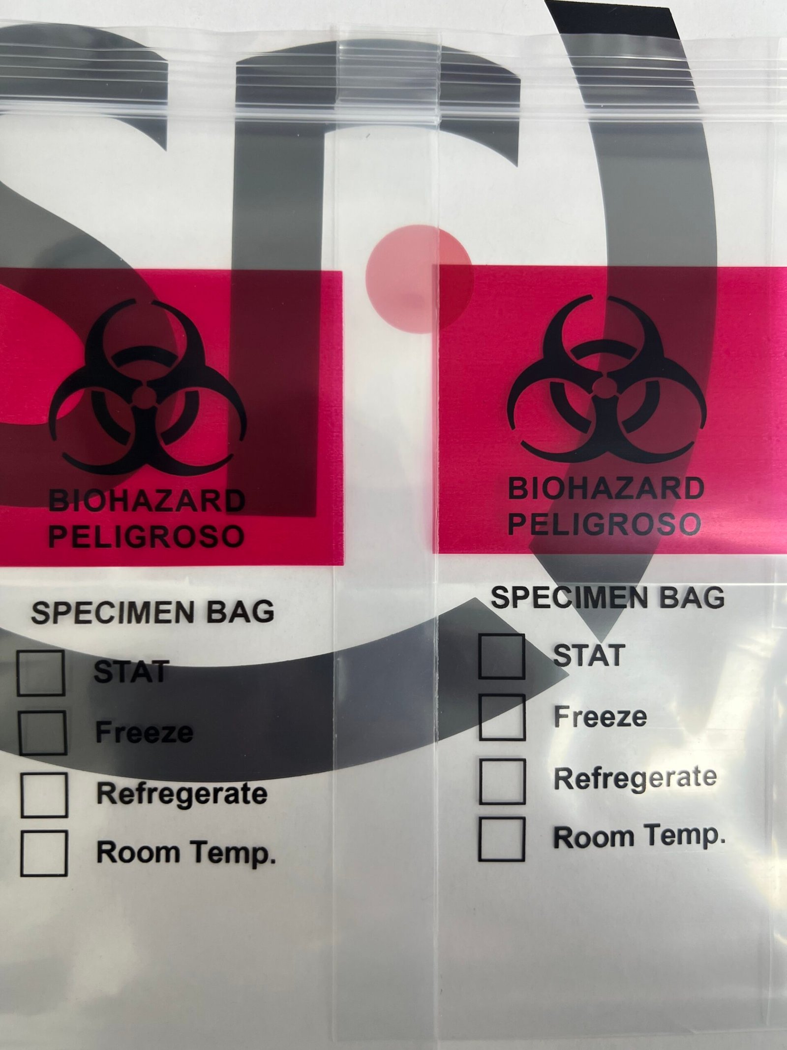 customizable biohazard specimen bags