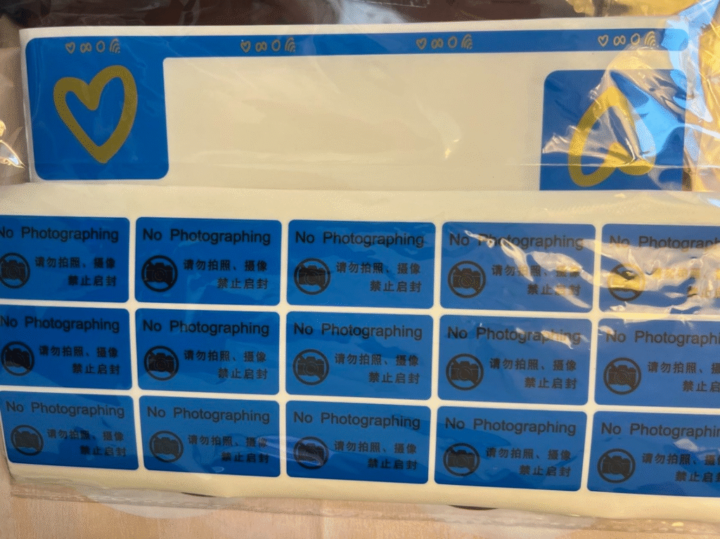 Camera Tamper Evident Labels for Packaging: Secure Your Products from Visual Theft 5 no photograph label