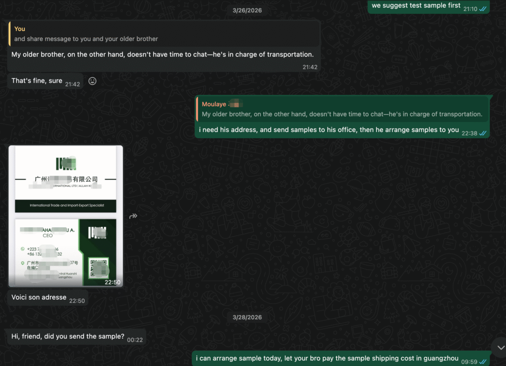 west africa client in guangzhou office