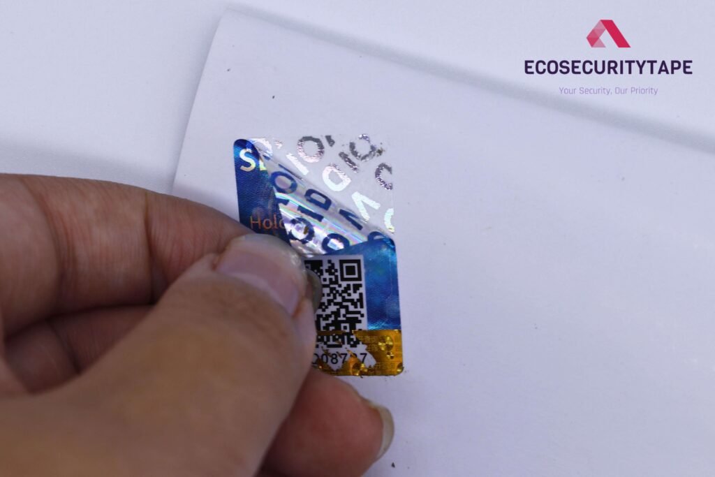 Guide of Custom Security Holographic Stickers: QR Code, Serial Number, and Tamper-Evident Protection 2 EcoSecurityTape void tamper evident hologram stickers
