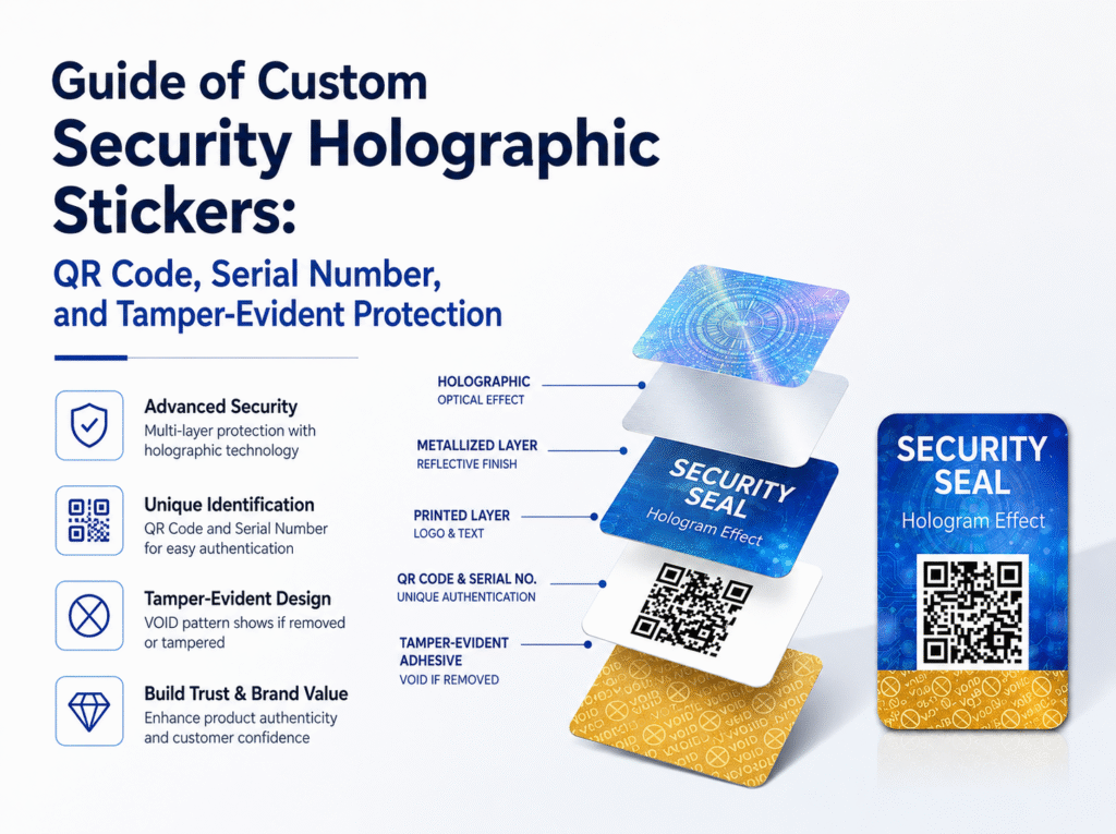Guide of Custom Security Holographic Stickers QR Code, Serial Number, and Tamper Evident Protection