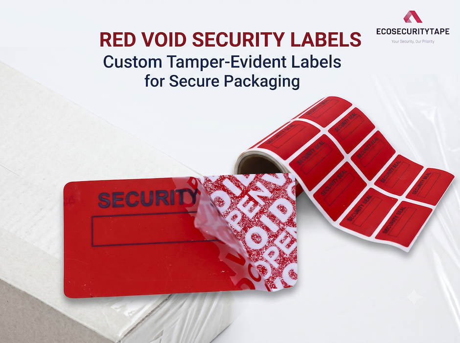 Red VOID Security Labels Custom Tamper Evident Labels for Secure Packaging
