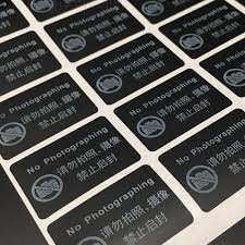 black tamper evident camera stickers