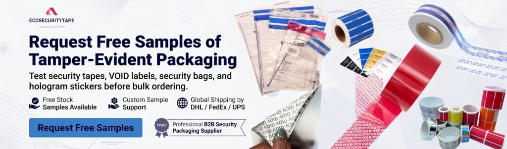 ecosecuritytape tamper evident packing free sample security tape labels bags