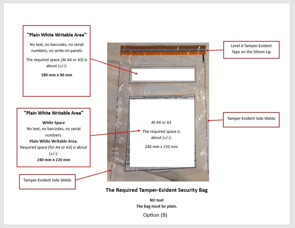 Forensic Evidence Bag Technical Specifications for Government Tenders 3 evidence bags supplier