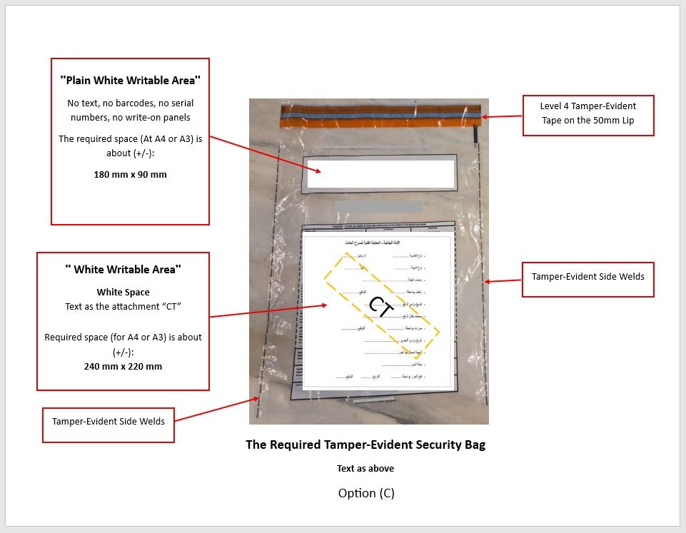 Forensic Evidence Bag Technical Specifications for Government Tenders 4 evidence bags tender
