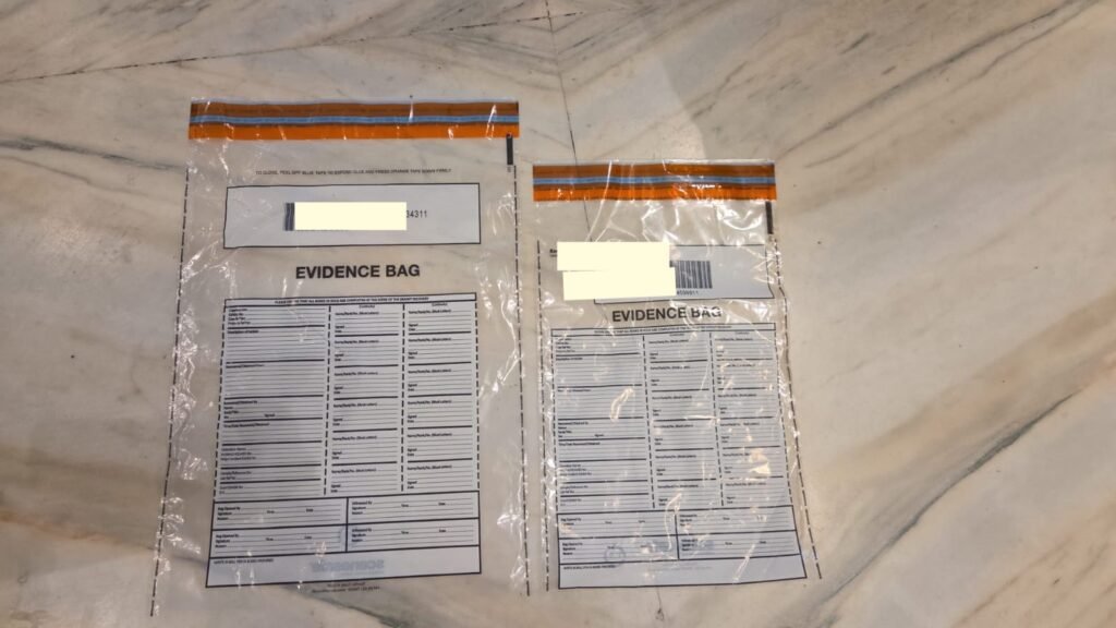 Forensic Evidence Bag Technical Specifications for Government Tenders 5 tamper evident evidence bags