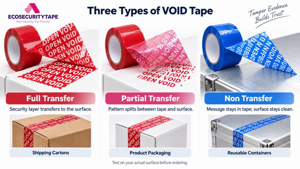 Three Types of VOID Tape