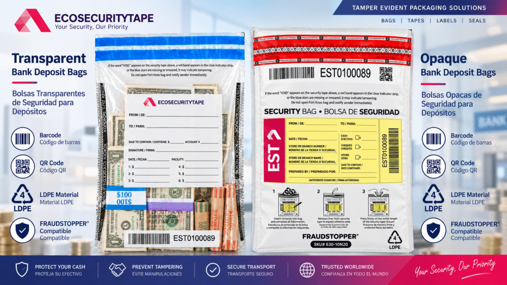 transparent vs opaque bank deposit bags